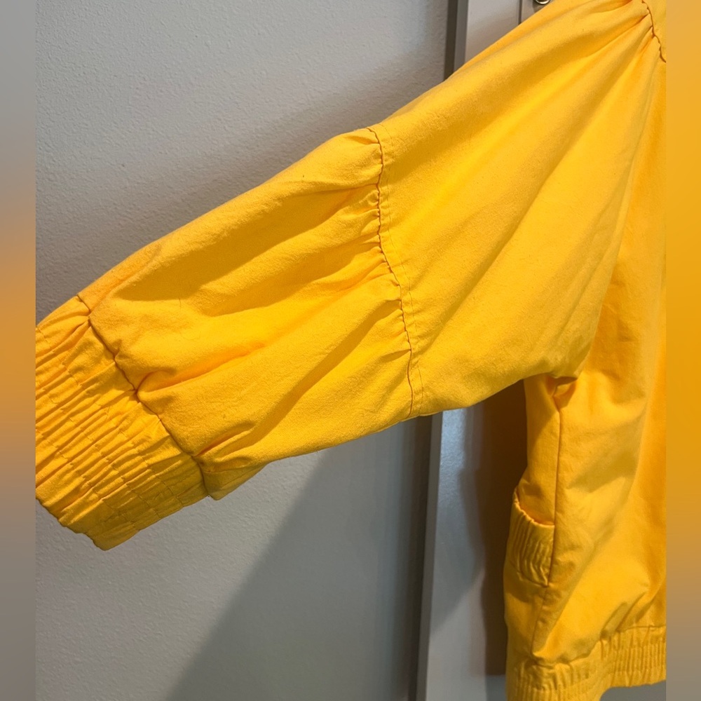 Vintage Bright Yellow oversized dolman sleeve Jacket. Totally 80s!! Amazing!! - Picture 8 of 13